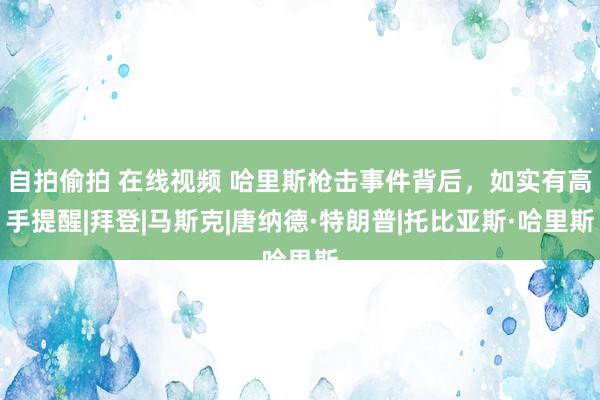 自拍偷拍 在线视频 哈里斯枪击事件背后，如实有高手提醒|拜登|马斯克|唐纳德·特朗普|托比亚斯·哈里斯