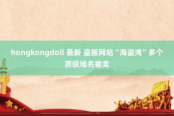 hongkongdoll 最新 盗版网站“海盗湾”多个顶级域名被卖