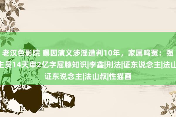 老汉色影院 曝因演义涉淫遭判10年，家属鸣冤：强劲东说念主员14天审2亿字屈膝知识|李鑫|刑法|证东说念主|法山叔|性描画