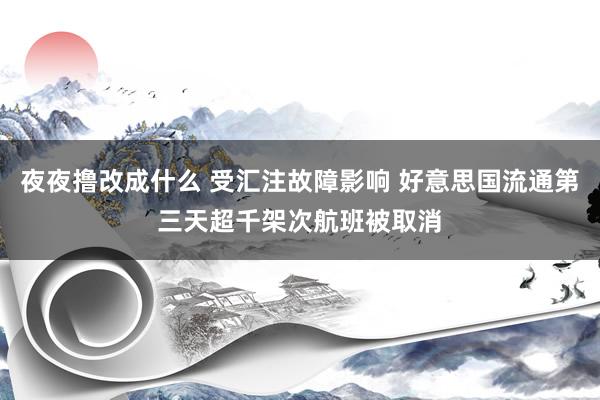 夜夜撸改成什么 受汇注故障影响 好意思国流通第三天超千架次航班被取消